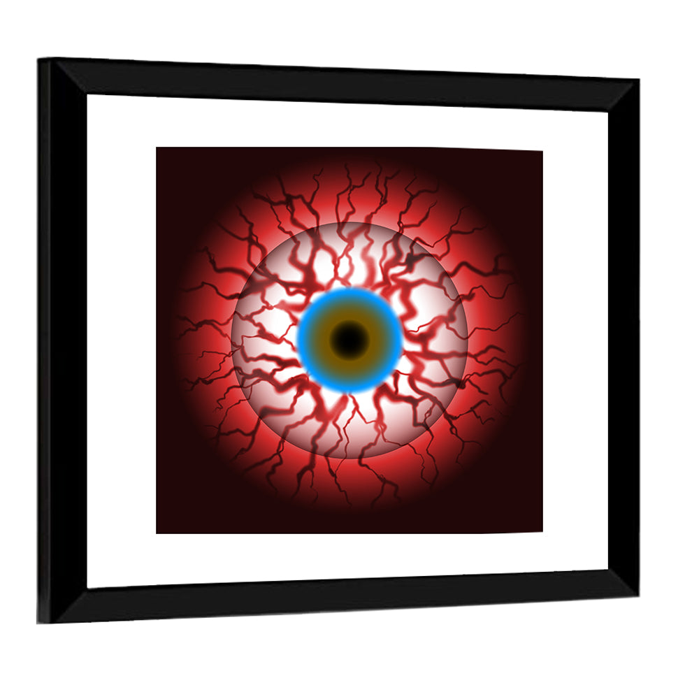Close-up Eyeball Illustration Wall Art